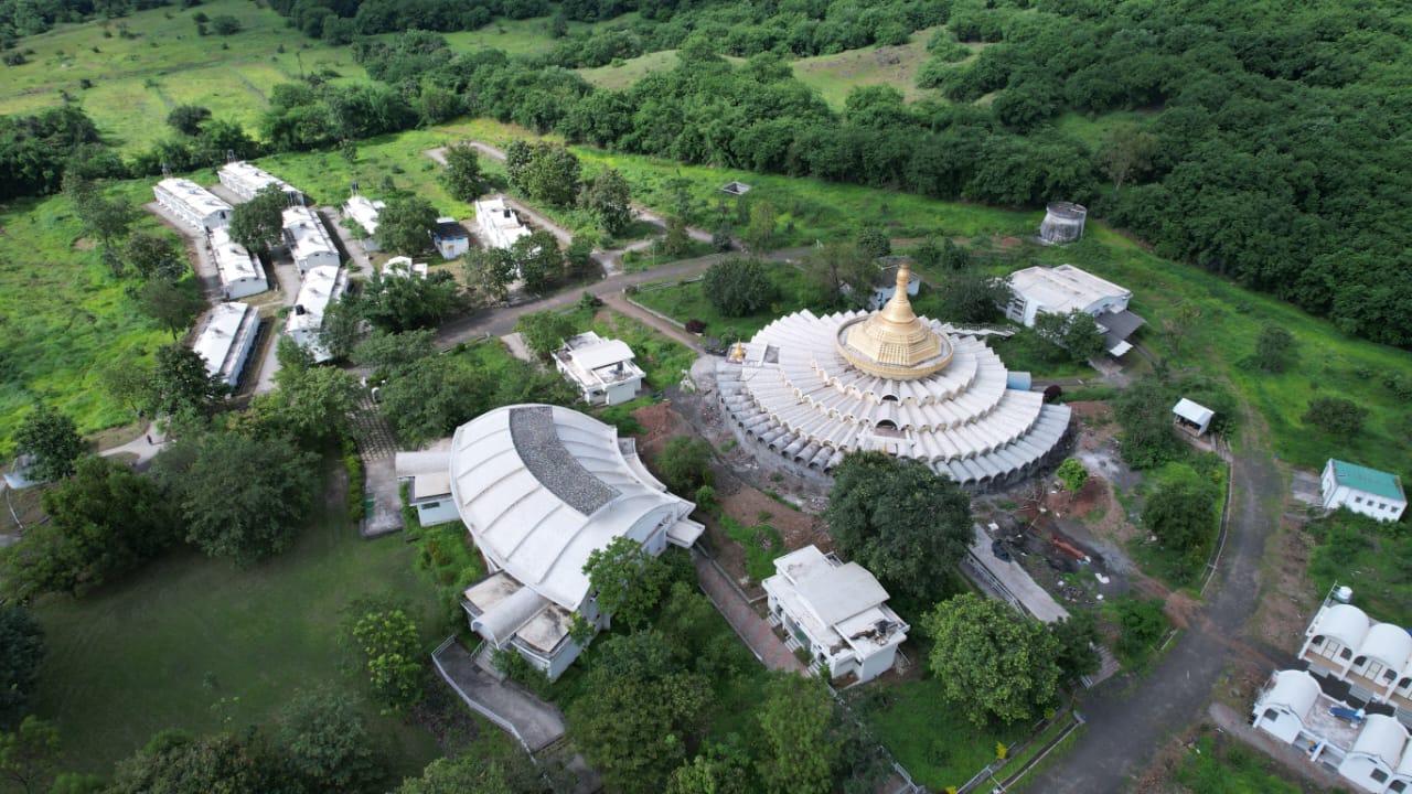 Drone view Dhamma Alaya campus